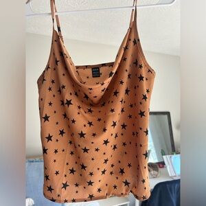 Bronze cowl neck tank top
